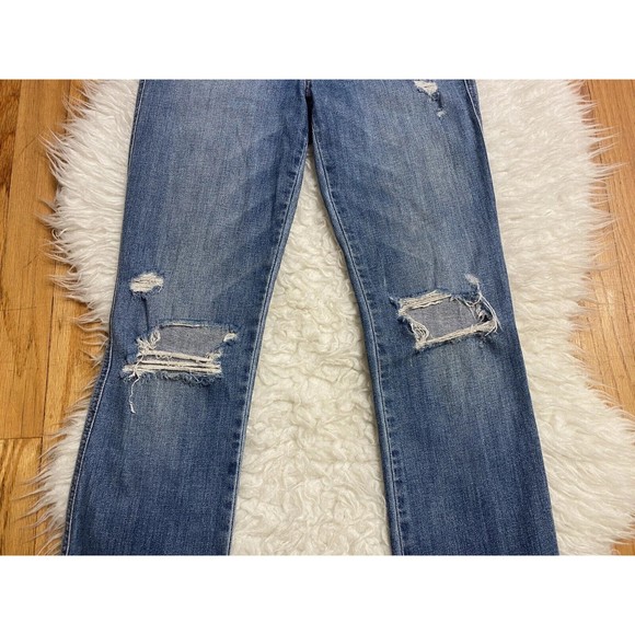 Joe’s Microflare High Rise Skinny Flare Ripped Distressed Jeans Size 24 Midge - Picture 4 of 10